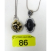 Image 1 : 2 Sterling Silver Pendants on 18" Sterling Chains