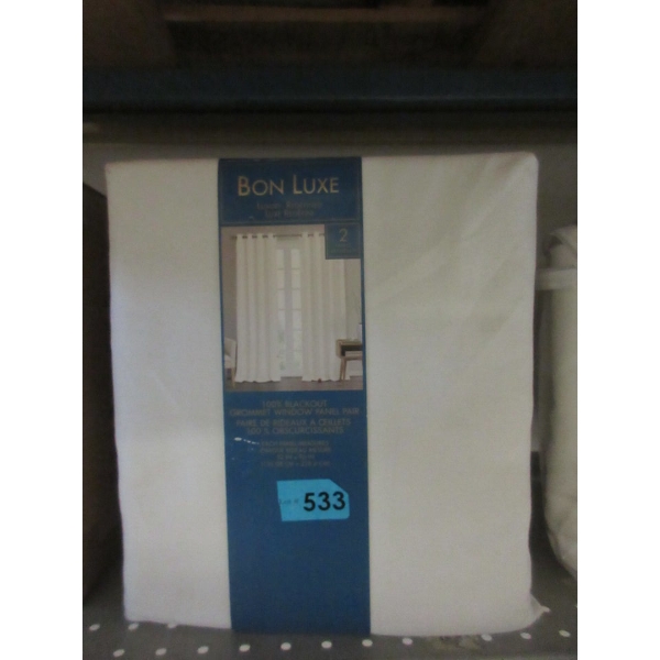 Bon Lux 100% Blackout Grommet Window Curtains