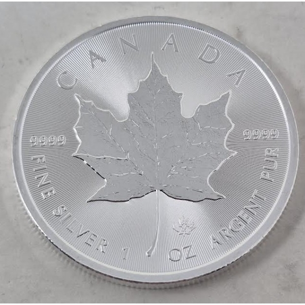 1 Oz .9999 Silver 2025 Canada Maple Leaf Coin 