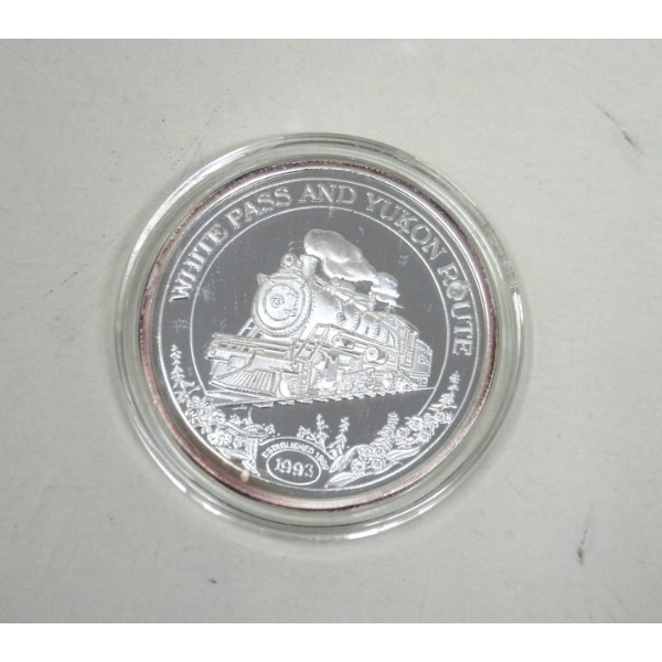 1 Oz 1993 White Pass & Yukon Route .999 Silver Round 