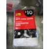 Image 1 : 4 New Bags of 20 Pairs of Men's White Crew Socks