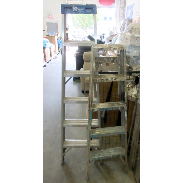 One 5' and One 6' Aluminum Step Ladder