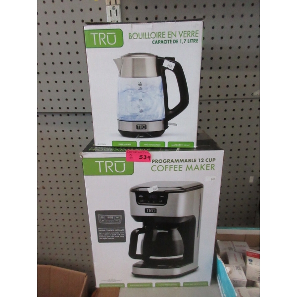 Tru 12-Cup Coffee Maker & 1.7 L Electric Kettle