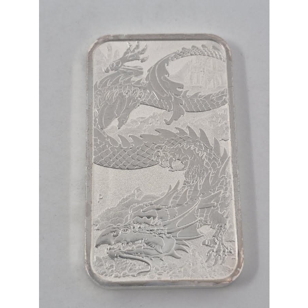 1 Oz .9999 Silver 2023 Year Of The Dragon Bar