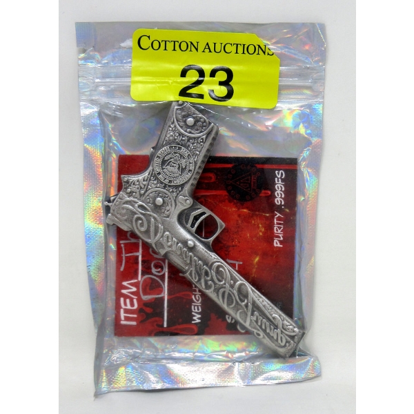 4.3 Oz .999 Silver Donald Trump 45-Pistol 