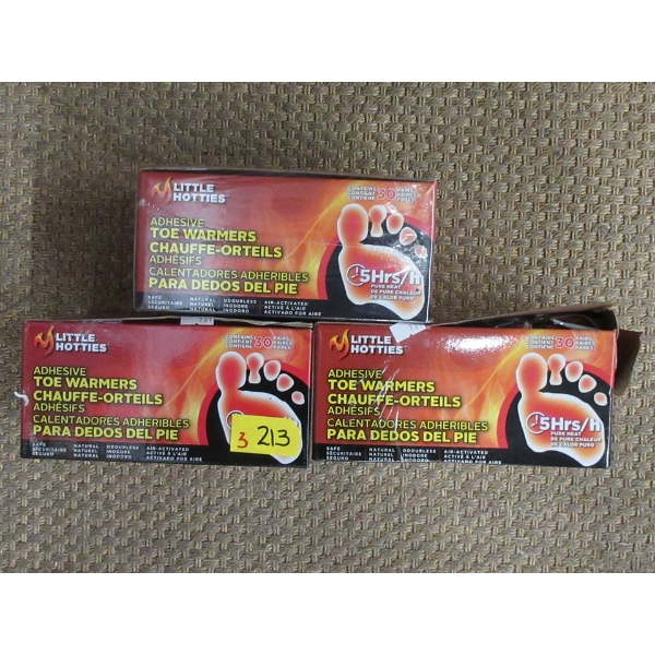 3 Boxes of Little Hotties Toe Warmers
