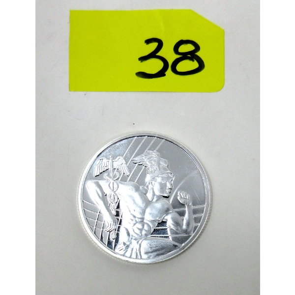 1 Oz .999 Silver Mercury Greek Messenger God Round