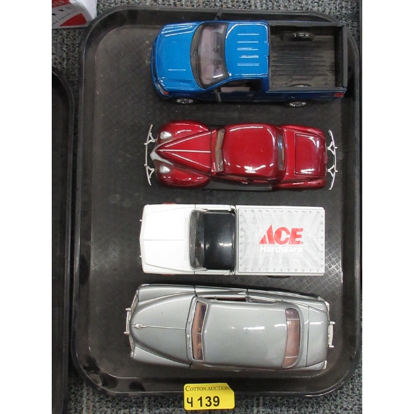 4 Assorted Diecast Car & Truck Models - 1:24 Scale