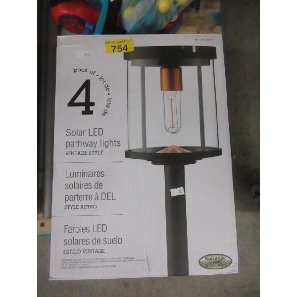 Pack of 4 Solar LED Pathway Lights
