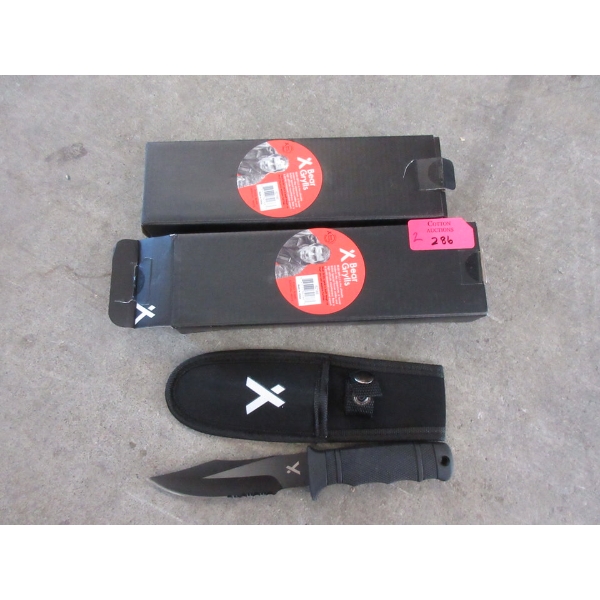 2 New Bear Grylls Fixed Blade Survival Knives