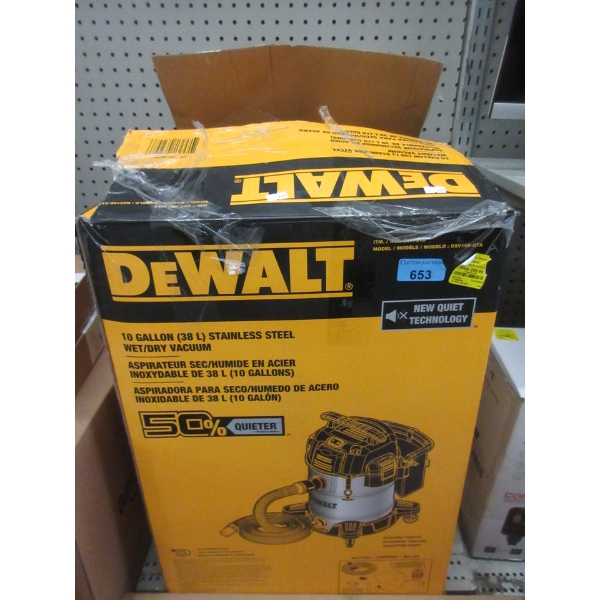 DeWalt Stainless Steel Quiet Tech Wet/Dry Vac