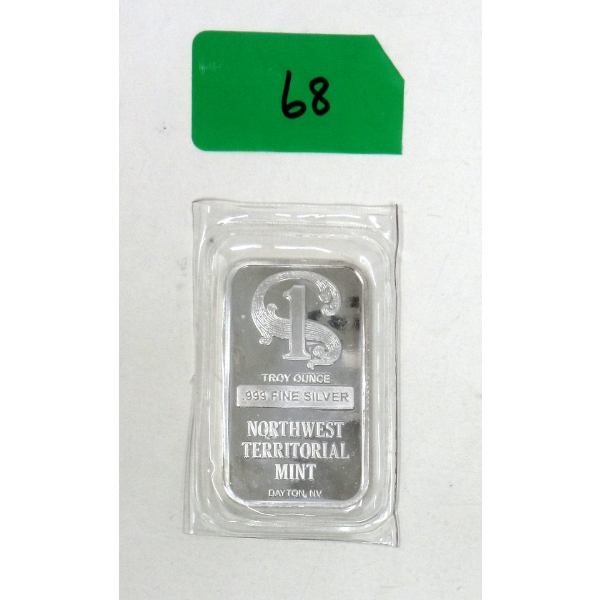 1 Oz .999 Silver Northwest Territorial Mint Bar 