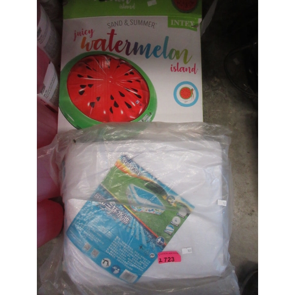 Inflatable Pool for 6 People & Watermelon Island