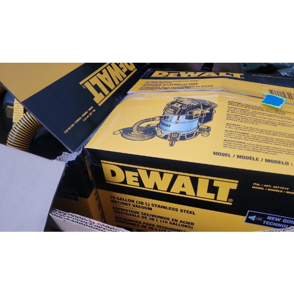 Skid of Customer Return Goods - Includes DeWalt Vacuums 