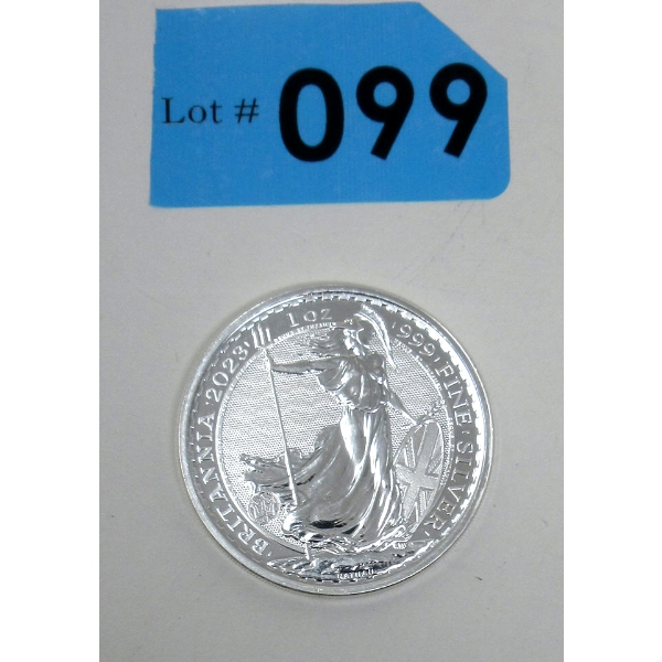 1 Oz .999 Silver 2023 Britannia Coin 