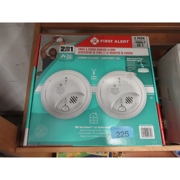 2 Pack of First Alert 2-in-1 Smoke & Monoxide Alarms