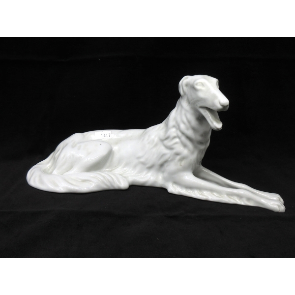 Royal Dux Fine Porcelain Borzoi Dog  Figurine