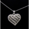 Image 1 : 1/2 CT Black & White Diamond Heart Pendant