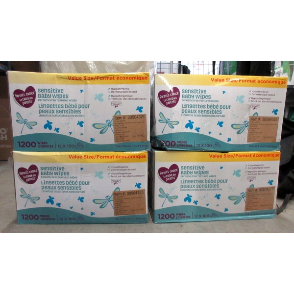 4 Cases of Parent's Choice Sensitive Baby Wipes