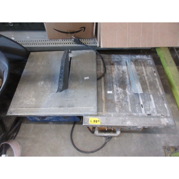 2 Electric Tile Saws - Preowned - As Is