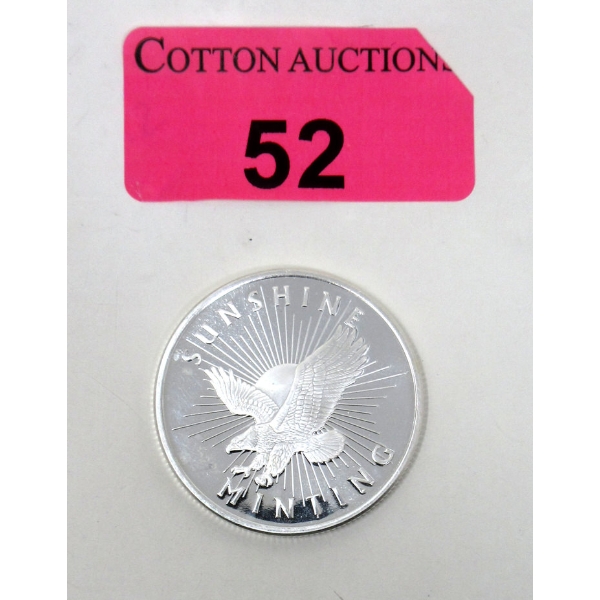 1 Oz .999 Silver Sunshine Minting Round 