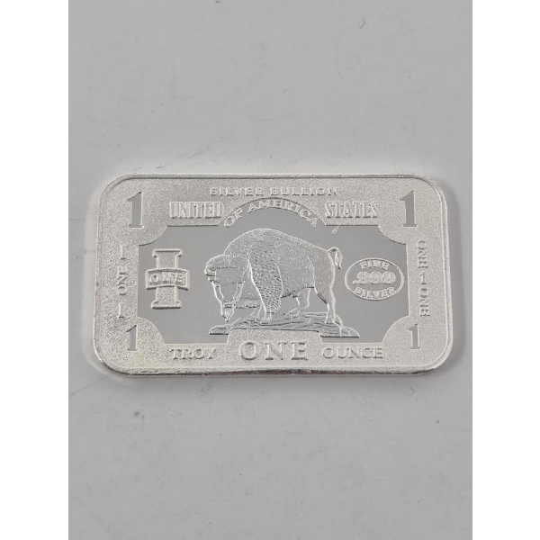 1 Oz .999 Silver USA Buffalo Bar