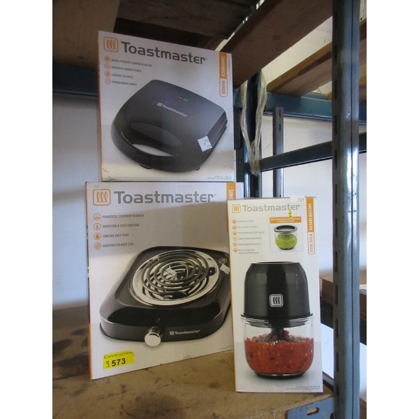 3 Toastmaster Small Kitchen Appliances - Black