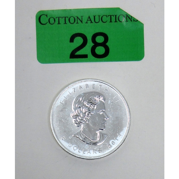 1 Oz .9999 Silver 2014 Maple Leaf Coin 
