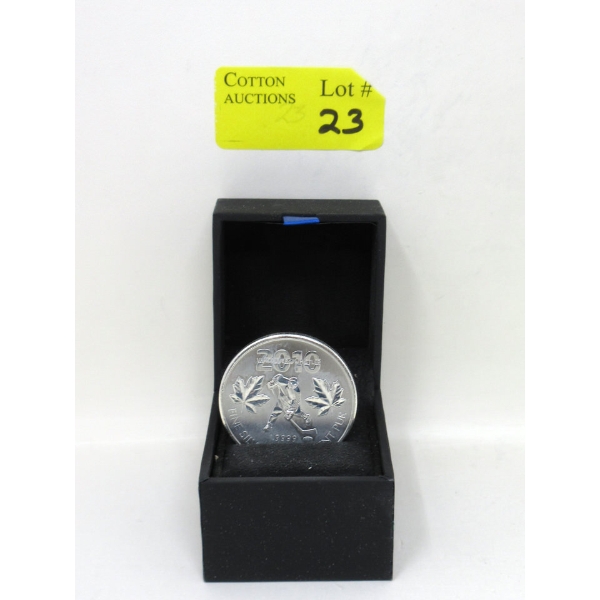 1 Oz .9999 Silver 2010 Olympic HOCKEY Coin 