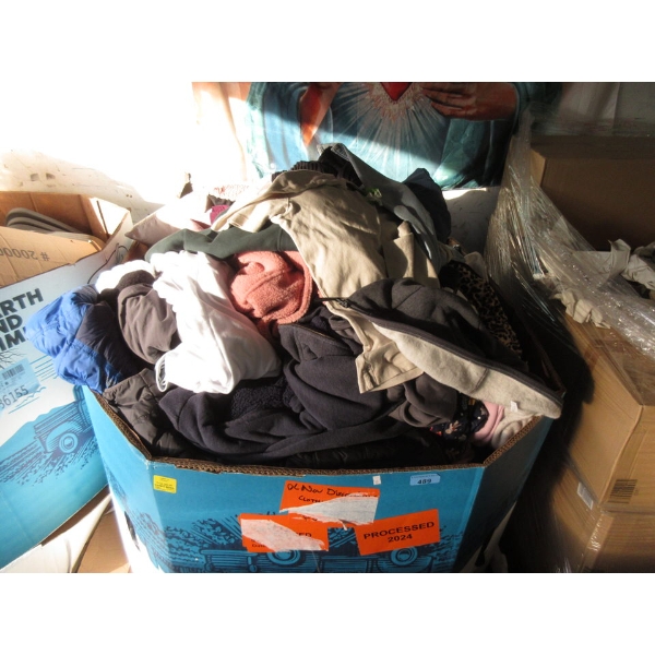 Skid of Overstock and Customer Return Clothing