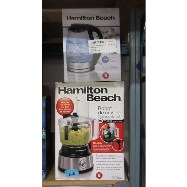 Hamilton Beach Food Processor & Glass Kettle