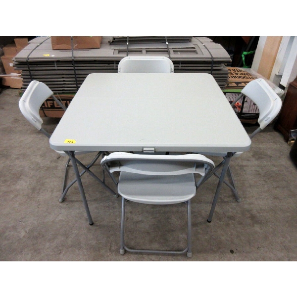 Office Star Folding Resin Table & 4 Chairs