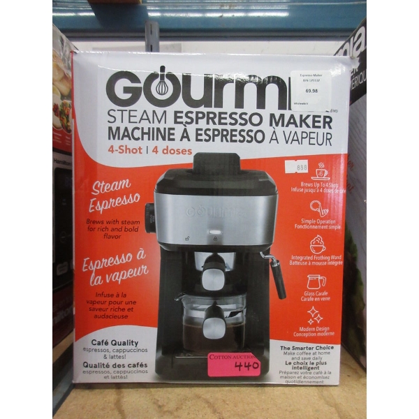Gourmia 4-Shot Steam Espresso Maker 