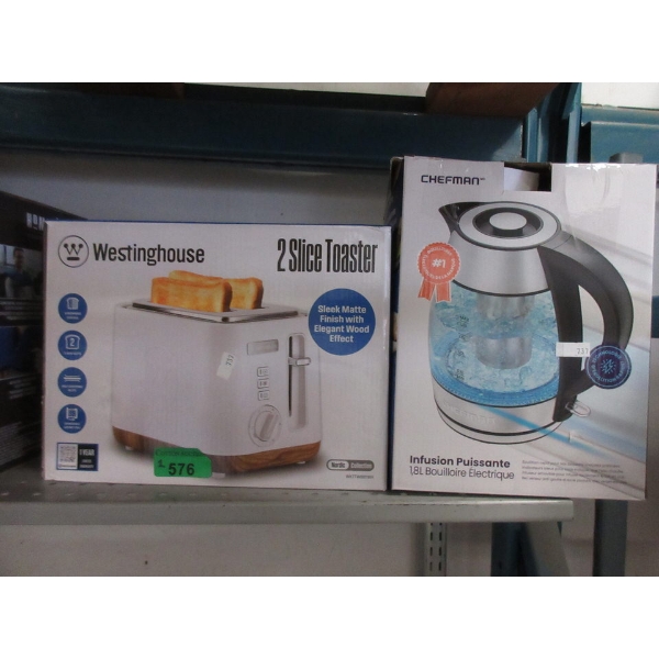 Westinghouse Toaster & Chefman Kettle