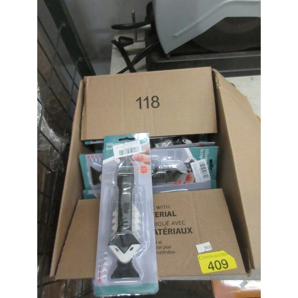 Box of 16 New Silicone Caulking Trowel/Scrapers