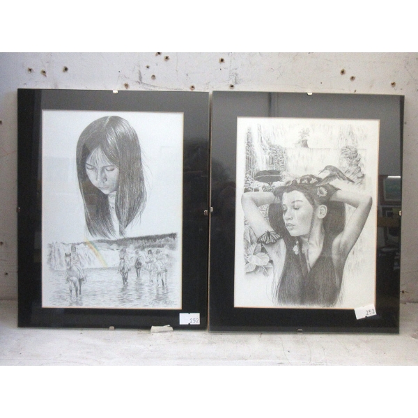 Two 1994 Clifton Fred Framed Prints 