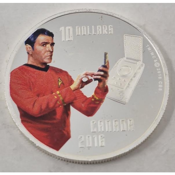 1/2 Oz .9999 Silver 2016 Scotty Star Trek Coin