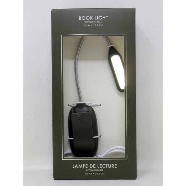 10 New Clip-On Rechargeable LED Booklights - Green