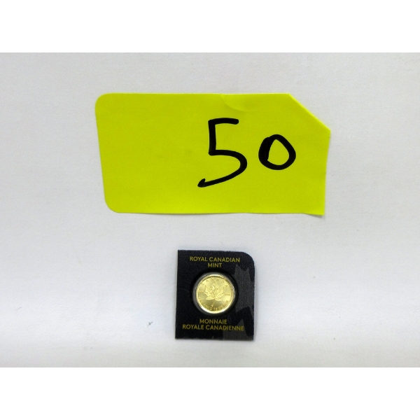 1 Gram .9999 Fine Gold 2015 Maple Leaf Coin 