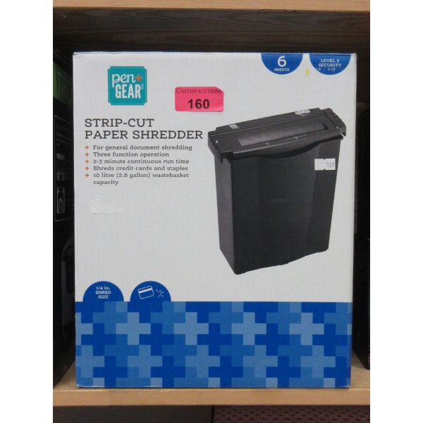 Pen & Gear 6 Sheet Strip-Cut Paper Shredder