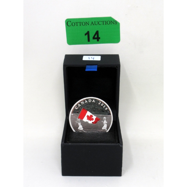 1+ Oz .9999 Silver 2019 Canada National Flag Coin 