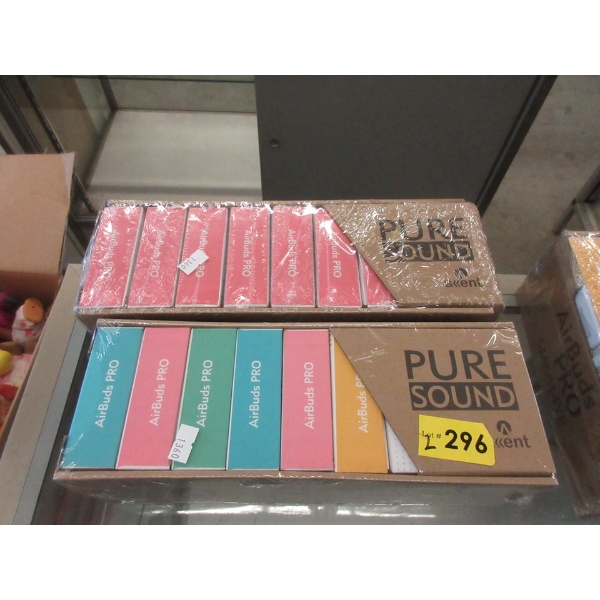 2 Boxes of 9 New Pure Sound AirBuds PRO