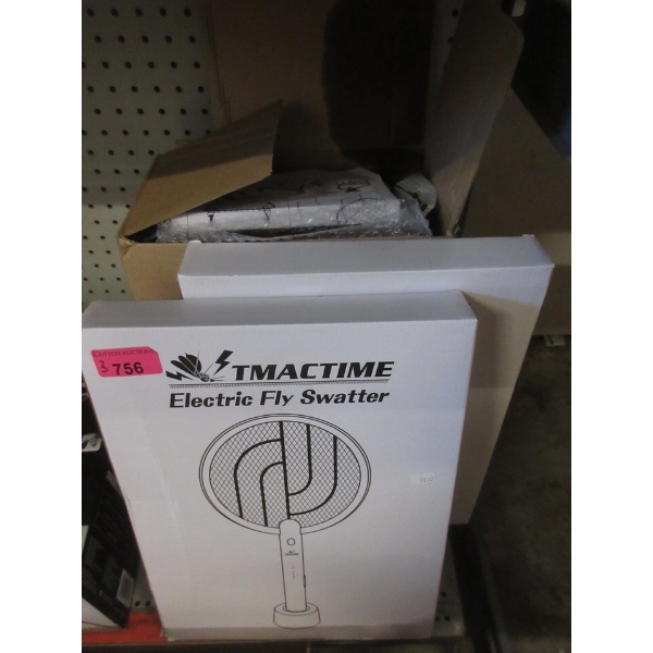 2 Electric Fly Swatters & 1 Rolling Organizer