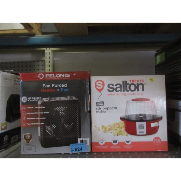 Salton Popcorn Maker & Pelonis Heater 