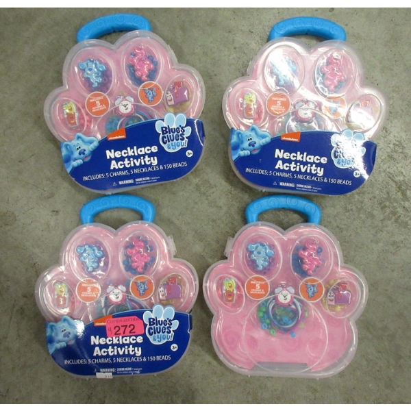 4 Blue's Clues Necklace Activity Sets