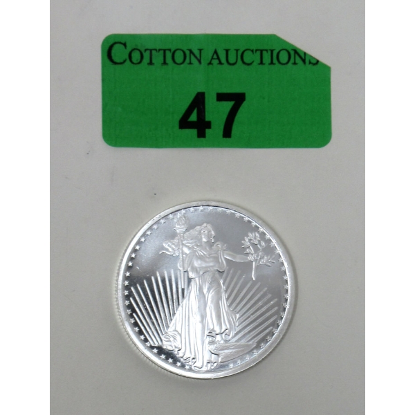 1 Oz .999 Silver Saint Gaudens SilverTowne Round 