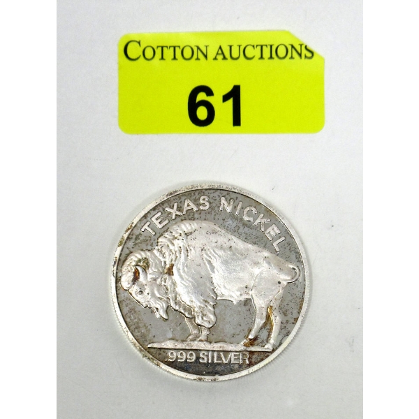 2 Oz .999 Silver Texas Mint Art Round