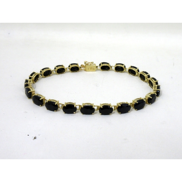 14KT Yellow Gold Sapphire Bracelet