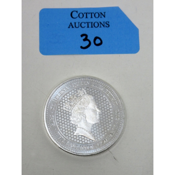 1.25 Oz .999 Silver 2022 St. Helena GUINEA Coin 