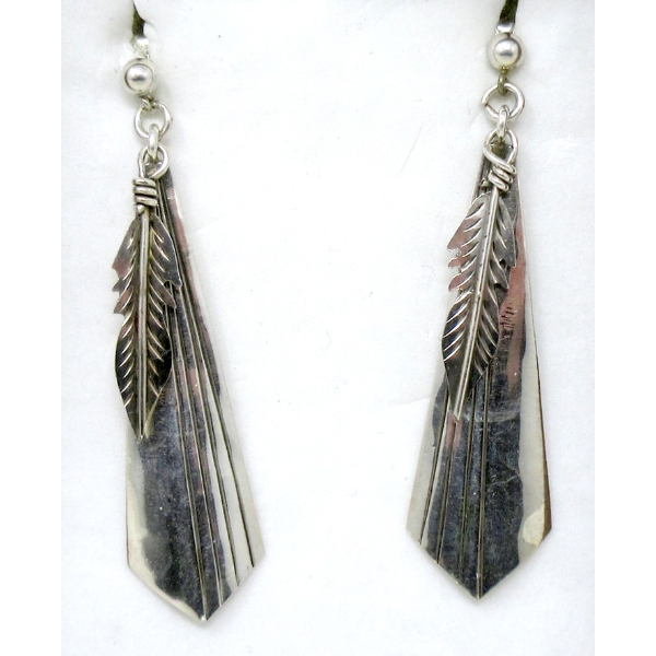Sterling Silver Southwestern Style 2  Drop Earrings